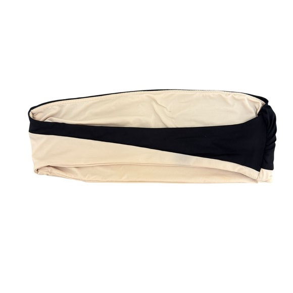 Tavik Moon Bandeau Black and Cream Bikini Top - Picture 3 of 4
